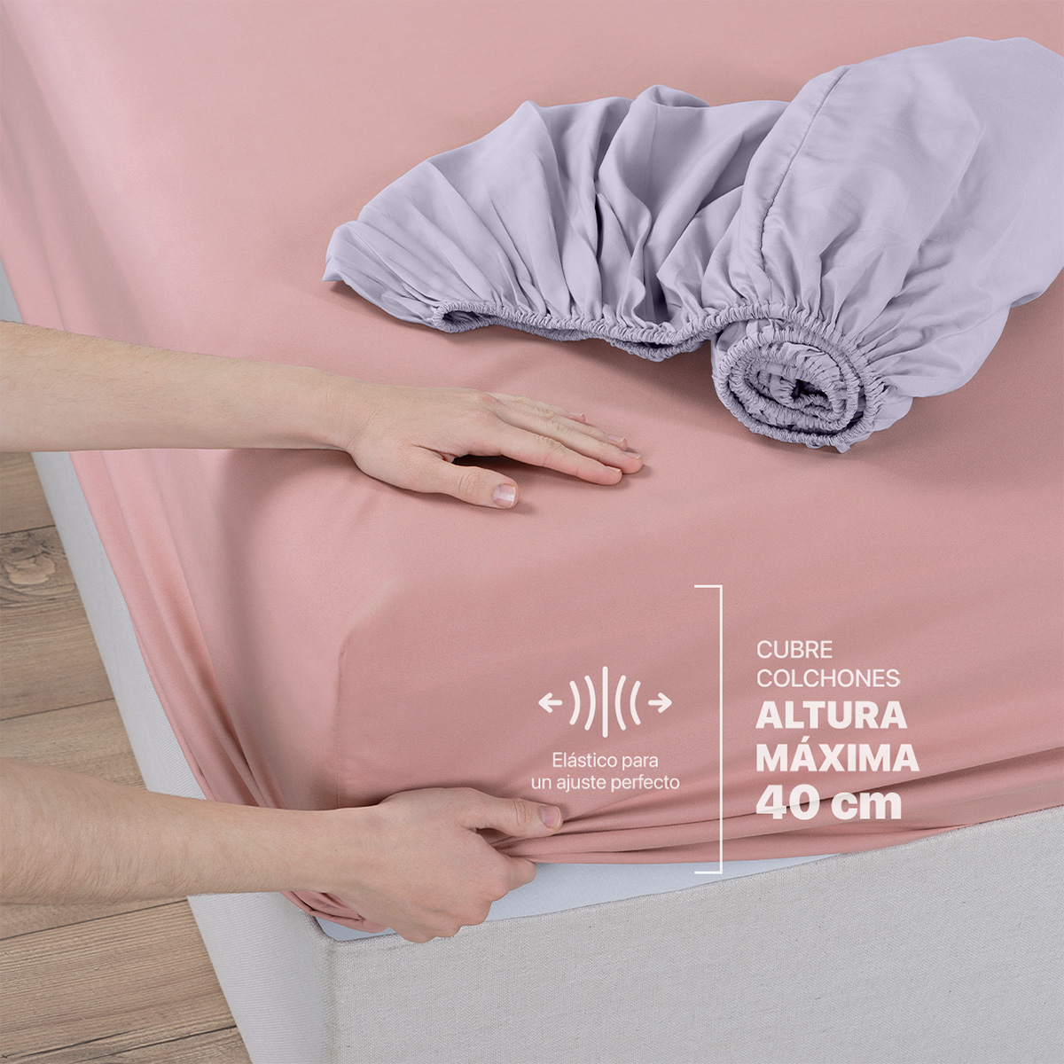 Foto 6 pulgar | Paquete De 2 Juegos De Sábanas De Microfibra Real Textil Rosa-violeta King Size