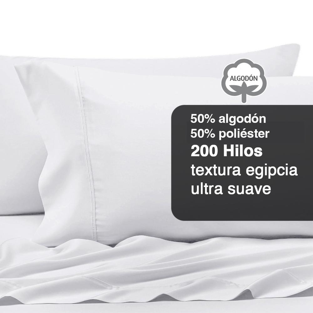 Foto 2 pulgar | Juego Sábanas Solid Percale Polo One Liso 50% Algodón