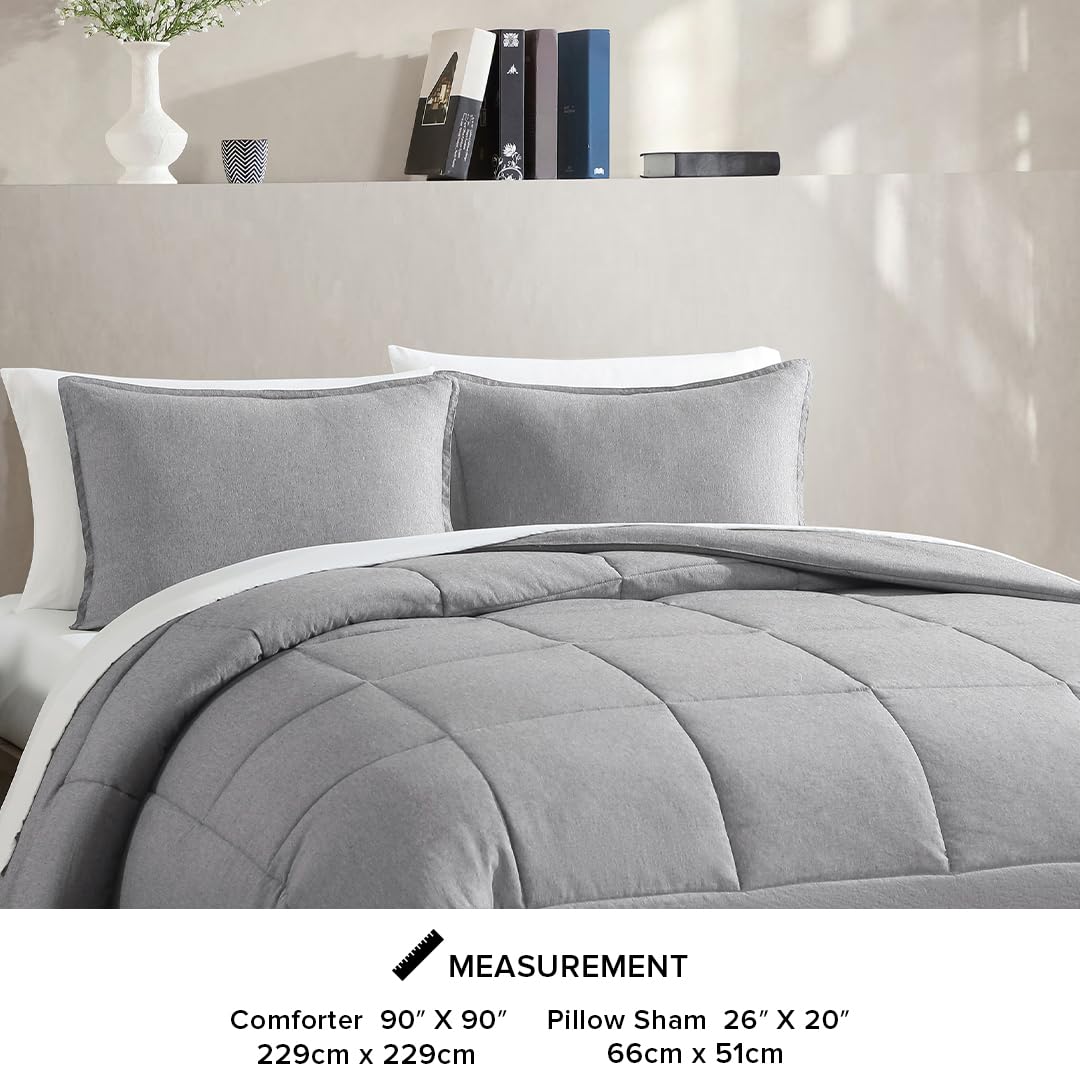 Foto 2 | Juego De Edredón Ugg Leonora Full/queen De 3 Piezas, Ropa De Cama Gris - Venta Internacional.