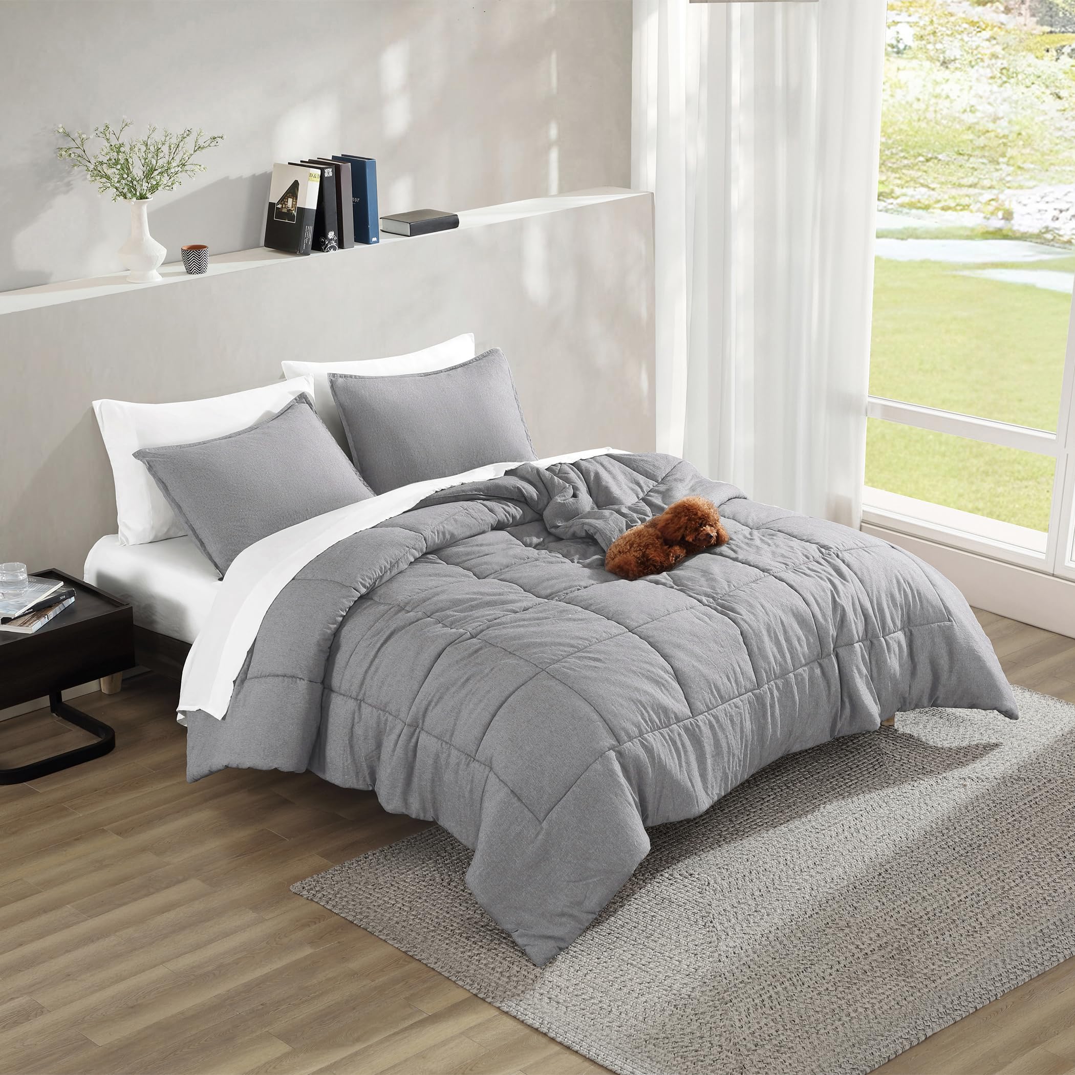 Foto 6 | Juego De Edredón Ugg Leonora Full/queen De 3 Piezas, Ropa De Cama Gris - Venta Internacional.