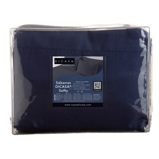 Foto 8 | Protector Ultra Blanco + Sabanas Softy Azul Marino Queen Size