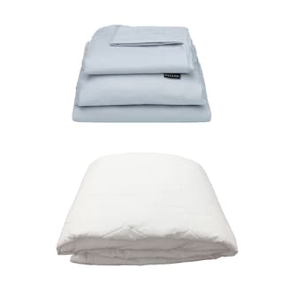 Foto 1 | Protector Ultra Blanco + Sabanas Softy Platino King Size