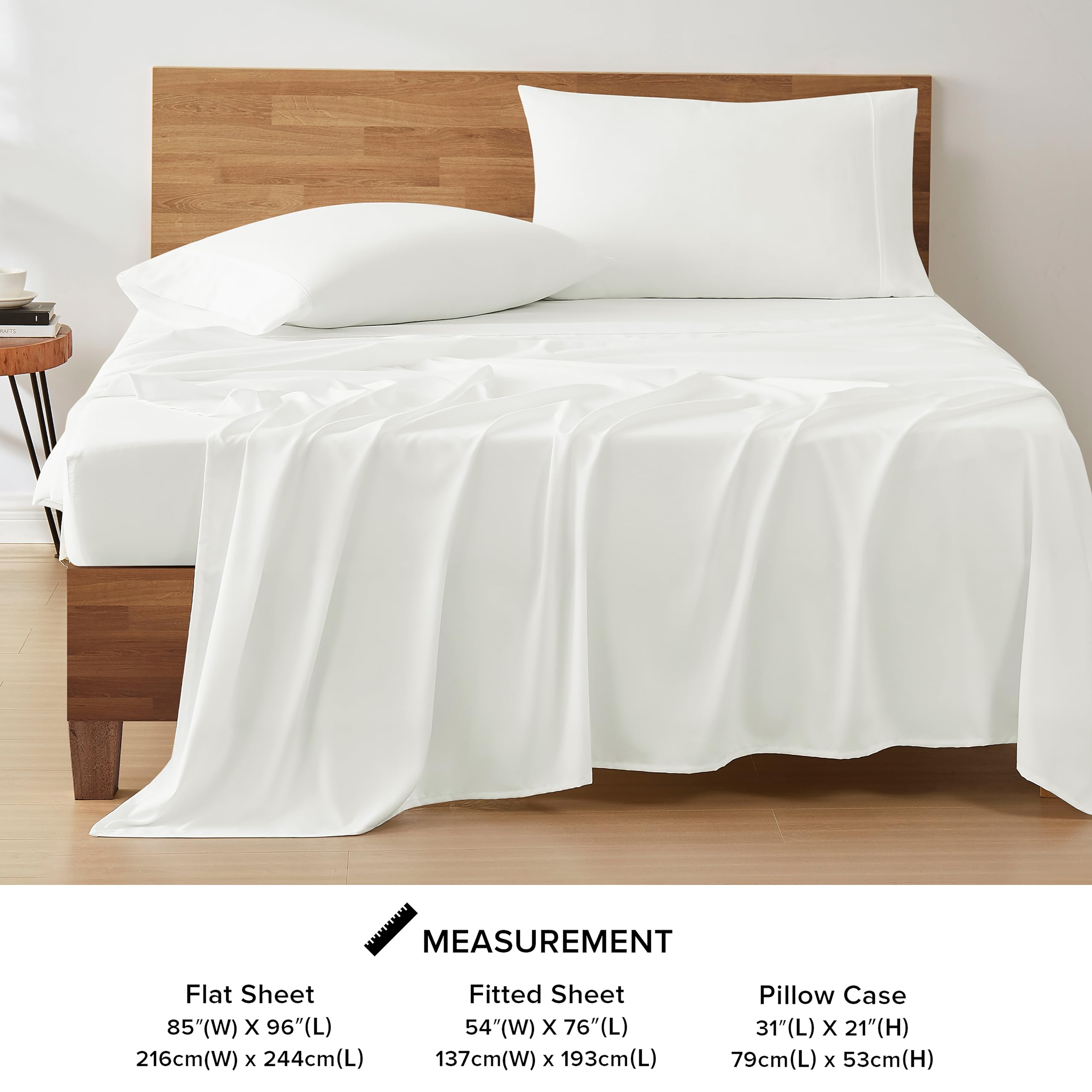 Foto 4 | Juego de Sábanas y Fundas de Almohada UGG Alahna Blanco Matrimonial 4 Piezas - Venta Internacional