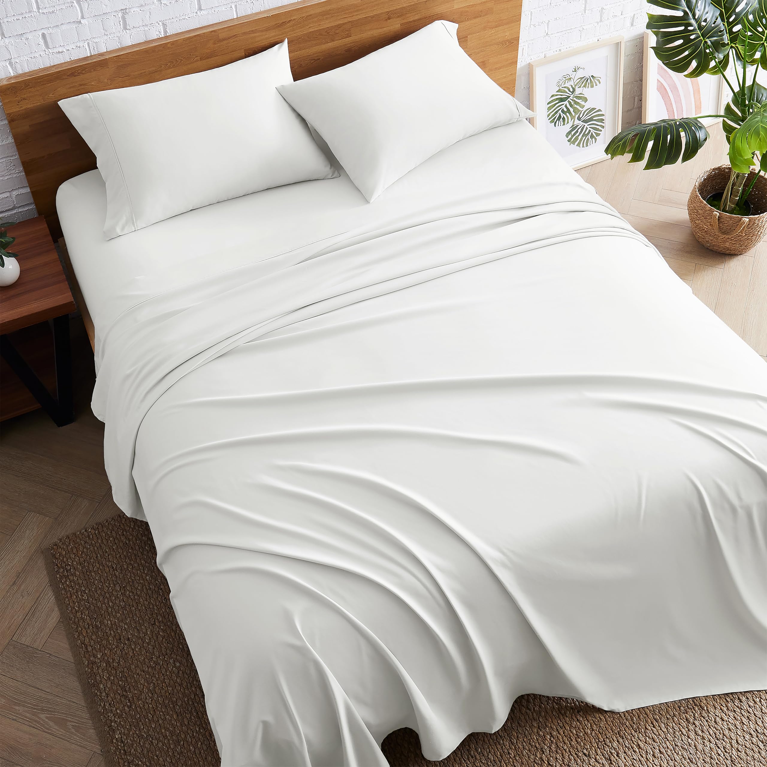 Foto 7 pulgar | Juego de Sábanas y Fundas de Almohada UGG Alahna Blanco Matrimonial 4 Piezas - Venta Internacional