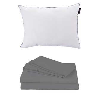 Foto 1 | Sabanas Basic Gris + Almohada One Individual