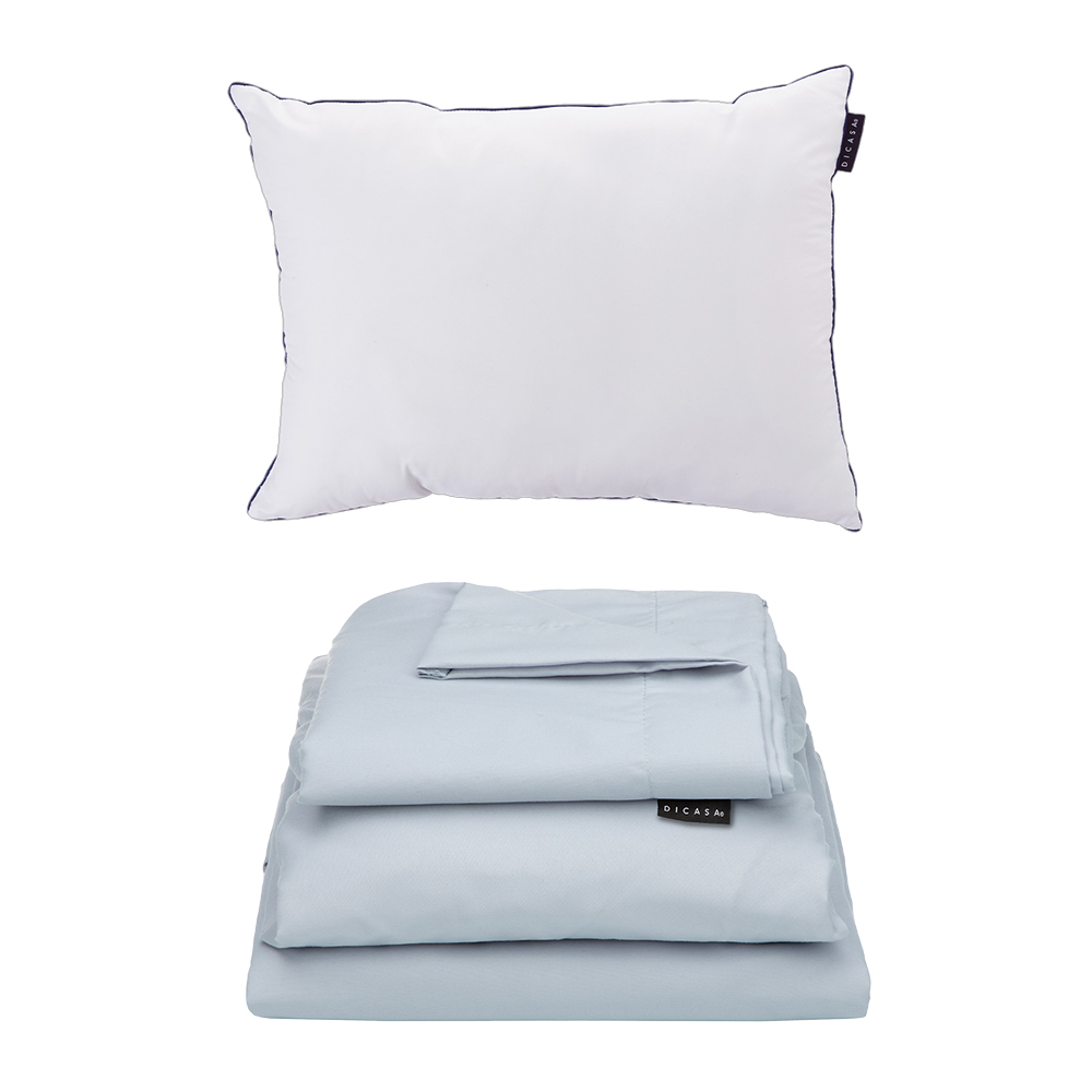 Sabanas Softy Platino + Almohada One Individual