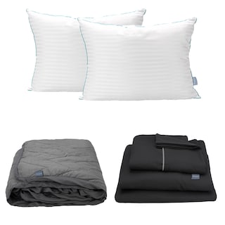 Foto 1 | Sábanas Dicasa Royal Negro + Protector Lux Gris + Almohada Royal Twin Queen Size