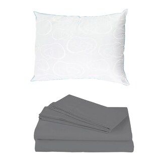 Foto 1 | Sabanas Basic Gris + Almohada Osos