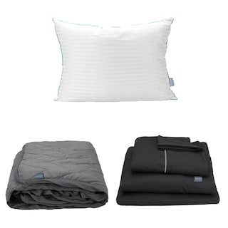 Foto 1 | Sábanas Dicasa Royal Negro + Protector Lux Gris + Almohada Royal Individual