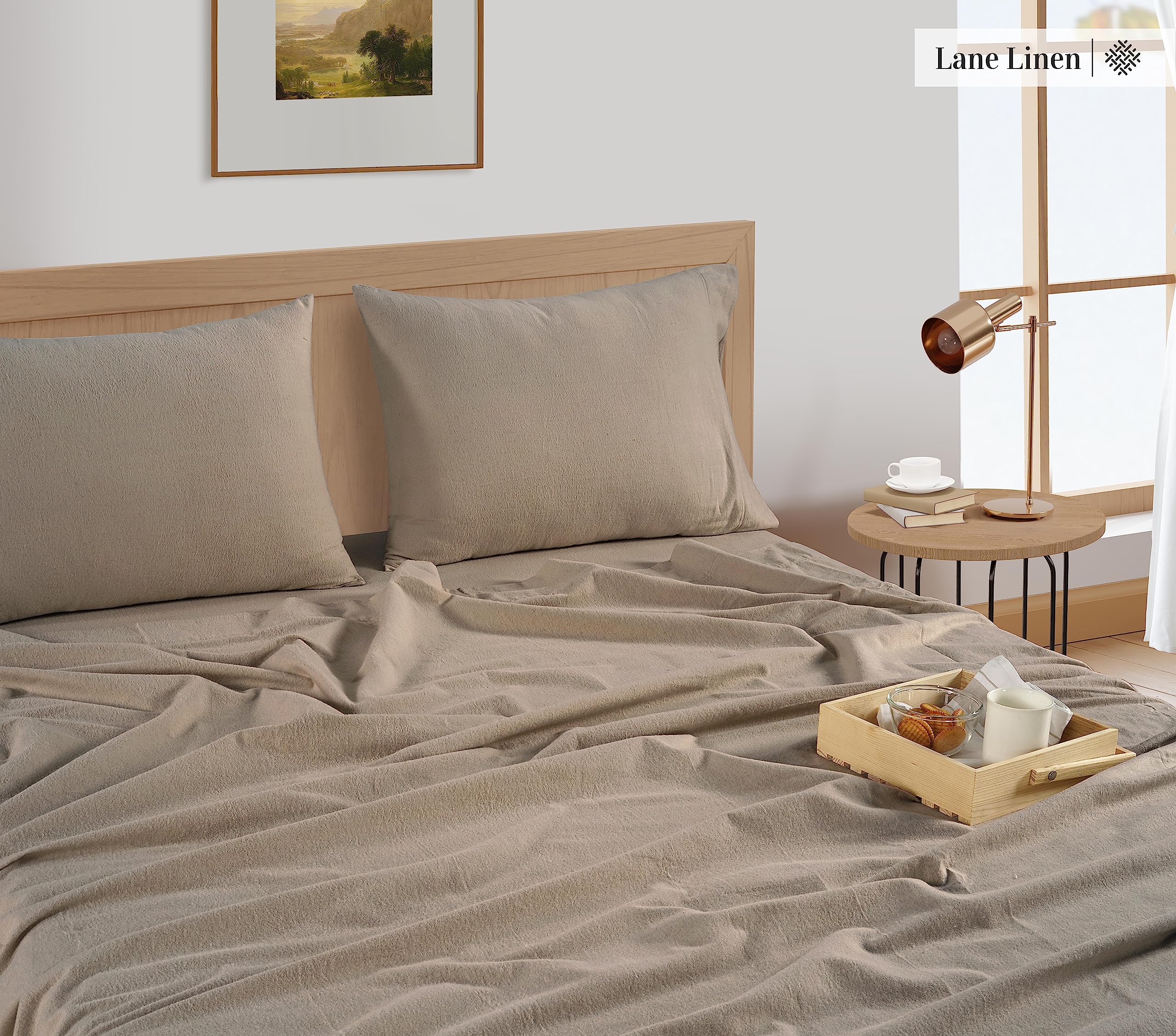 Foto 4 pulgar | Juego De Sábanas De Franela Lane Linen, 100% Algodón, Franela Twin Xl - Venta Internacional.