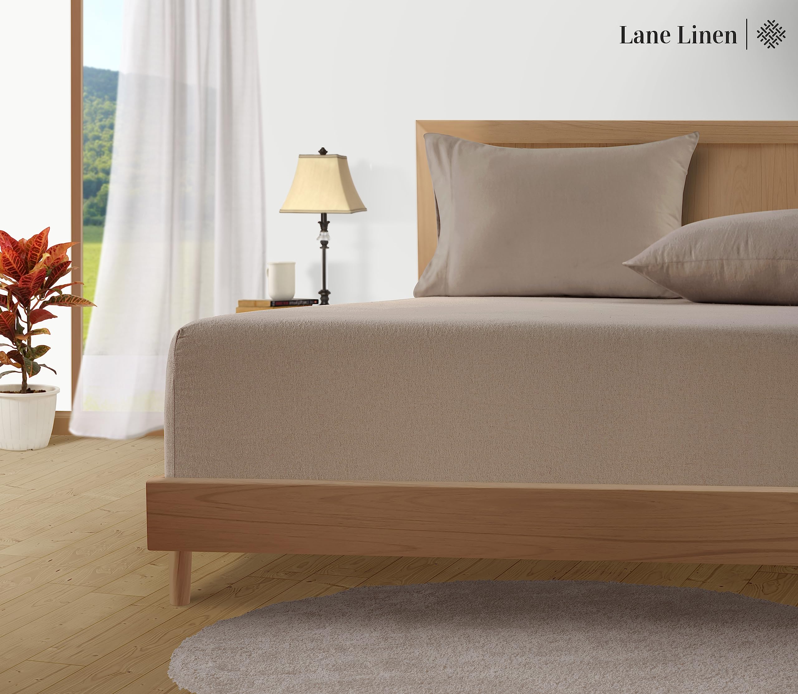 Foto 4 | Juego De Sábanas De Franela Lane Linen, 100% Algodón, Franela Twin Xl - Venta Internacional.