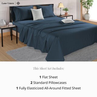 Foto 3 | Juego de Sábanas Lane Linen California King 600 Hilos 100% Algodón - Venta Internacional