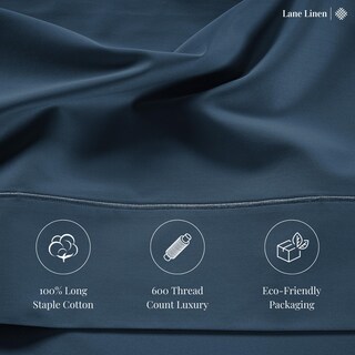 Foto 5 | Juego de Sábanas Lane Linen California King 600 Hilos 100% Algodón - Venta Internacional