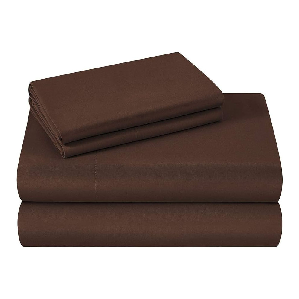 Juego De Sabanas Microfibra Frescas Y Antiarrugas King Size Chocolate Kyuden Home