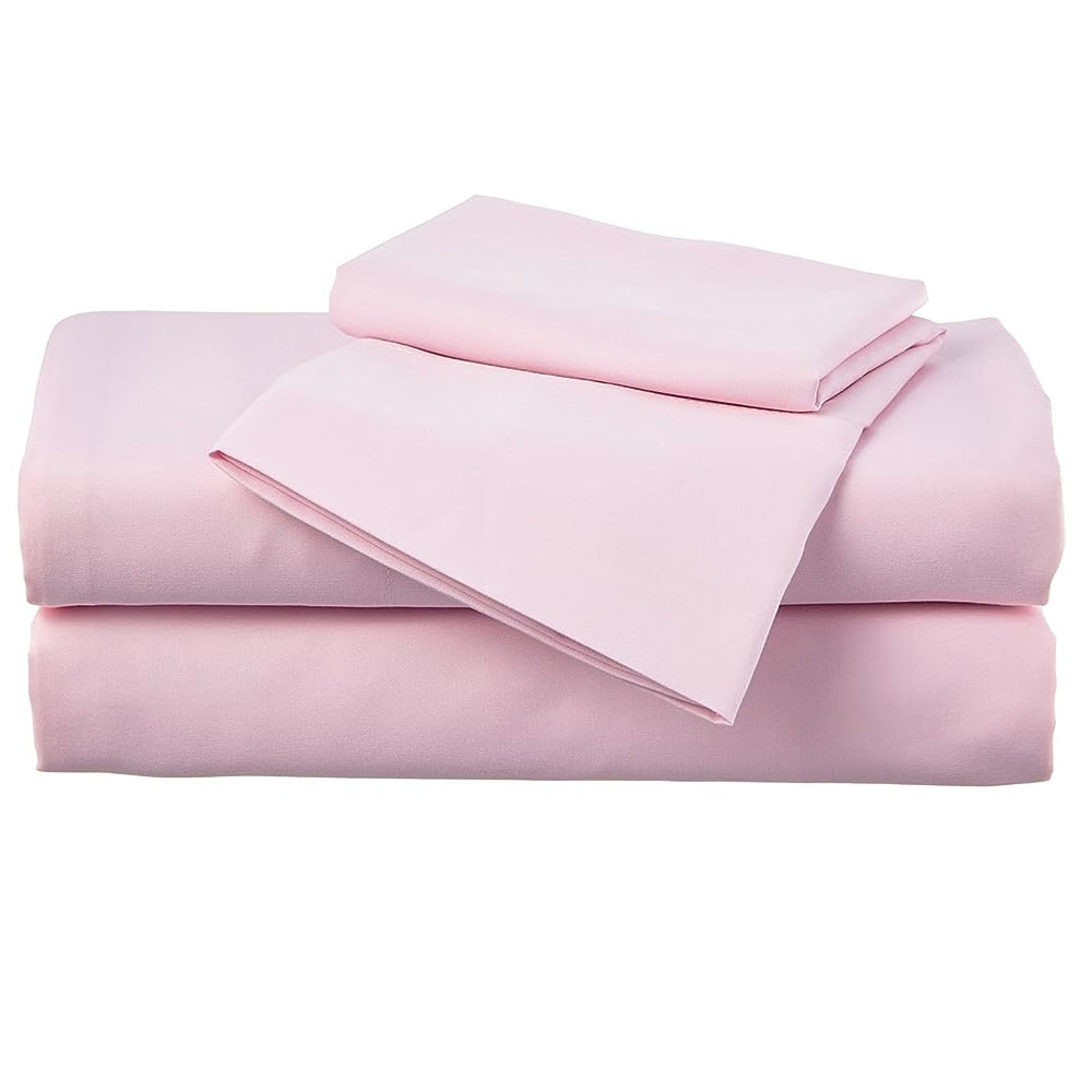 Juego De Sabanas Microfibra Frescas Y Antiarrugas King Size Rosa Light Kyuden Home
