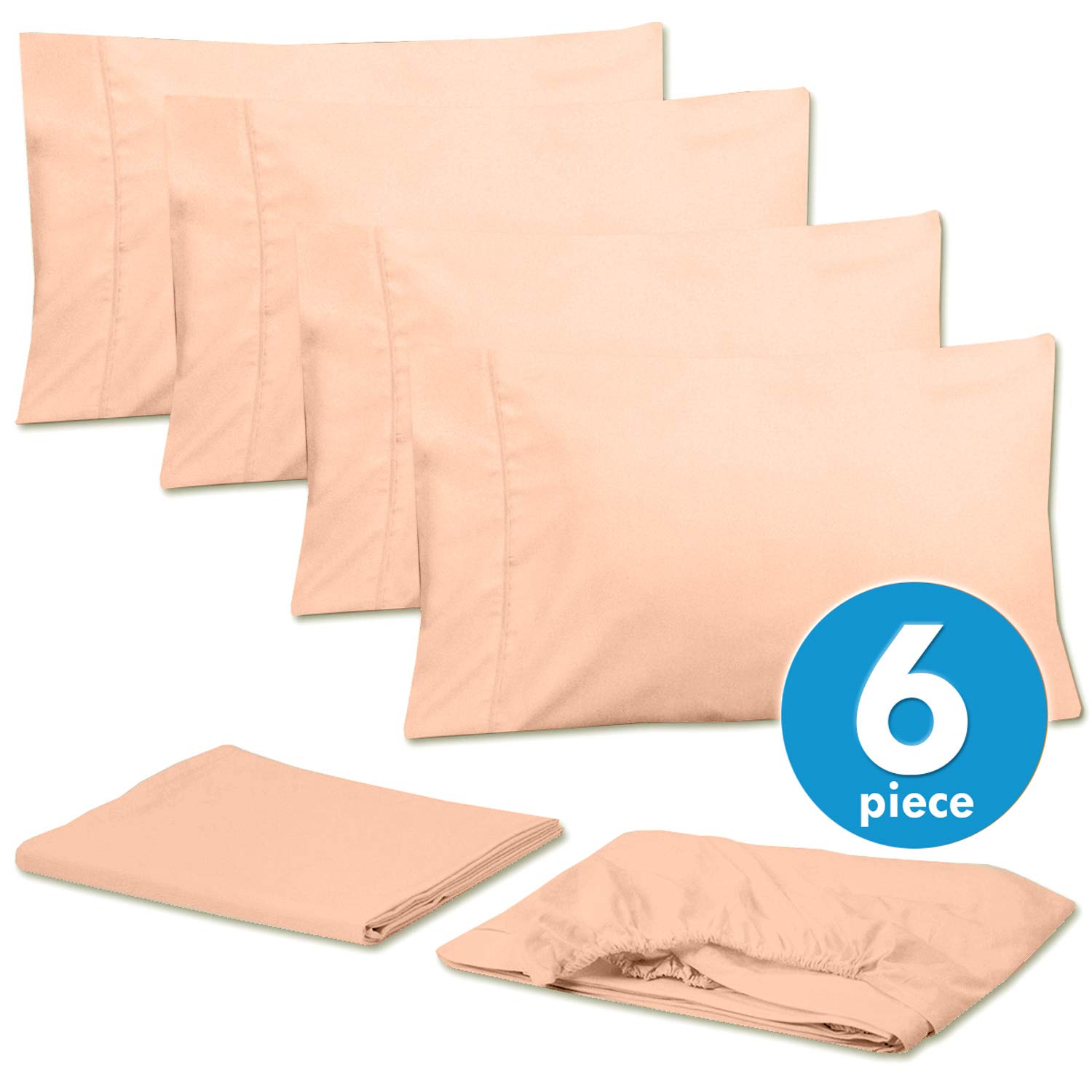 Foto 4 pulgar | Juego De Sábanas Sweet Home Collection Rv Short Queen Peach - Venta Internacional.