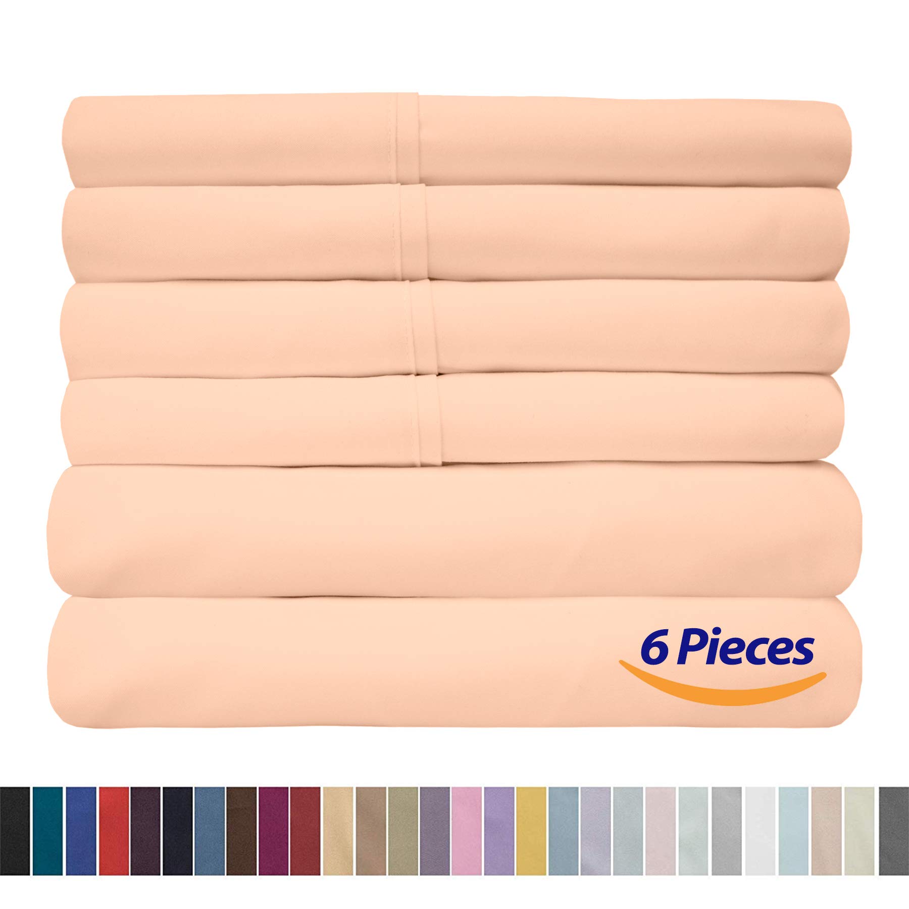 Foto 7 pulgar | Juego De Sábanas Sweet Home Collection Rv Short Queen Peach - Venta Internacional.