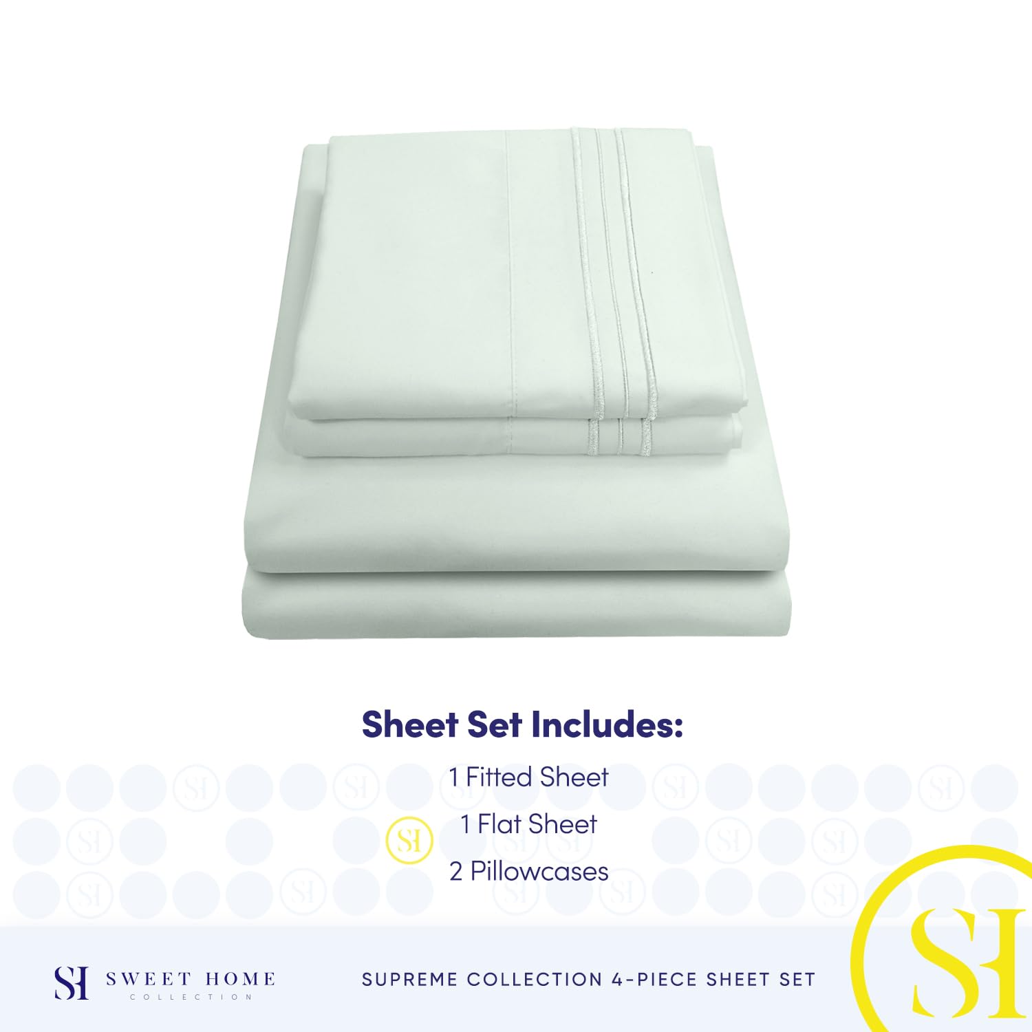 Foto 5 pulgar | Juego De Sábanas Sweet Home Collection Split King Mint 1800tc - Venta Internacional.