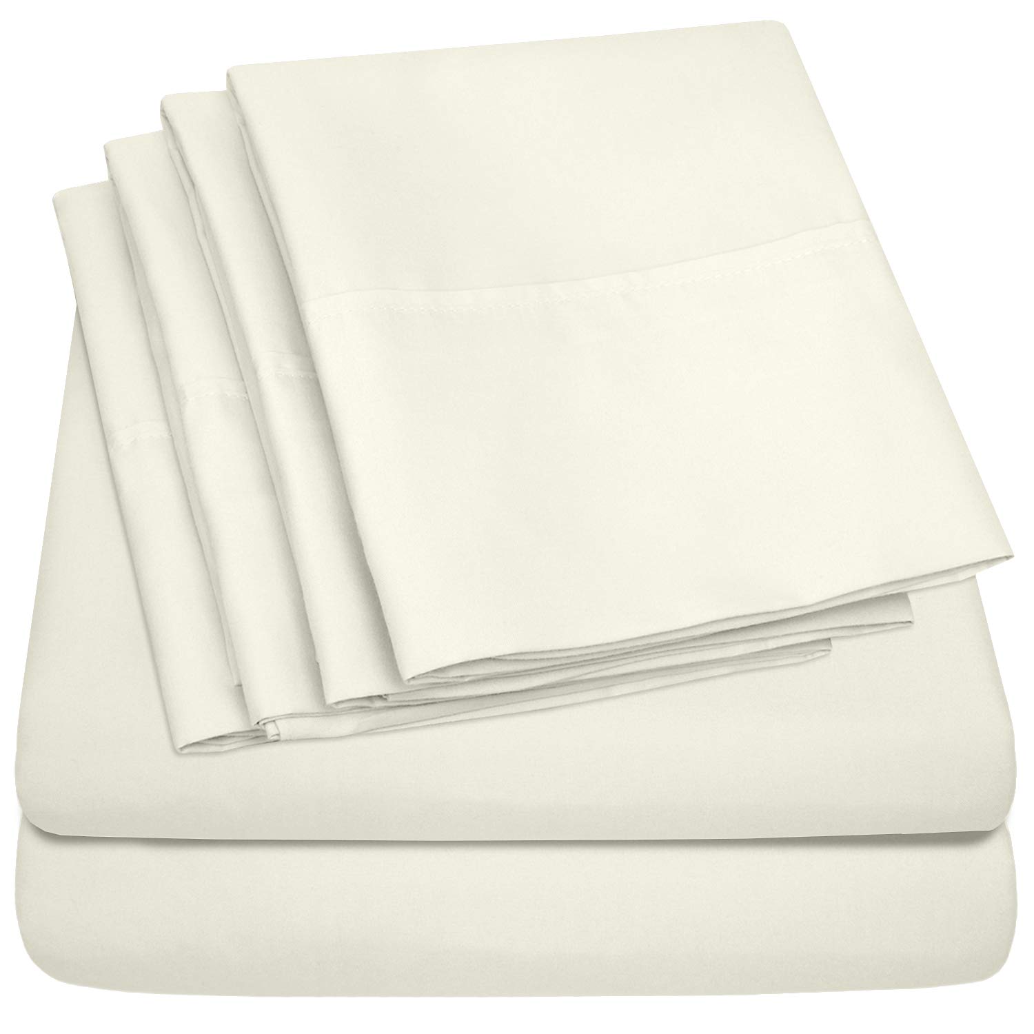 Juego De Sábanas Sweet Home Collection 1500 Supreme Queen Ivory - Venta Internacional.