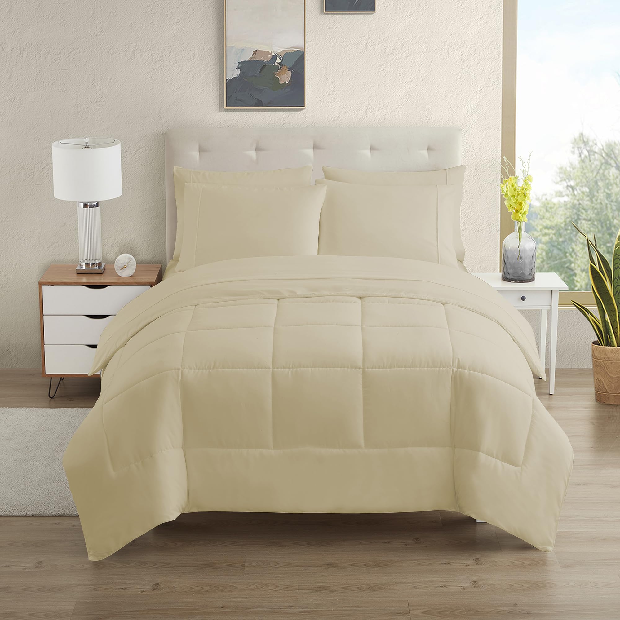 Foto 2 | Set De Edredón Sweet Home Collection Rv Short Queen Beige - Venta Internacional.