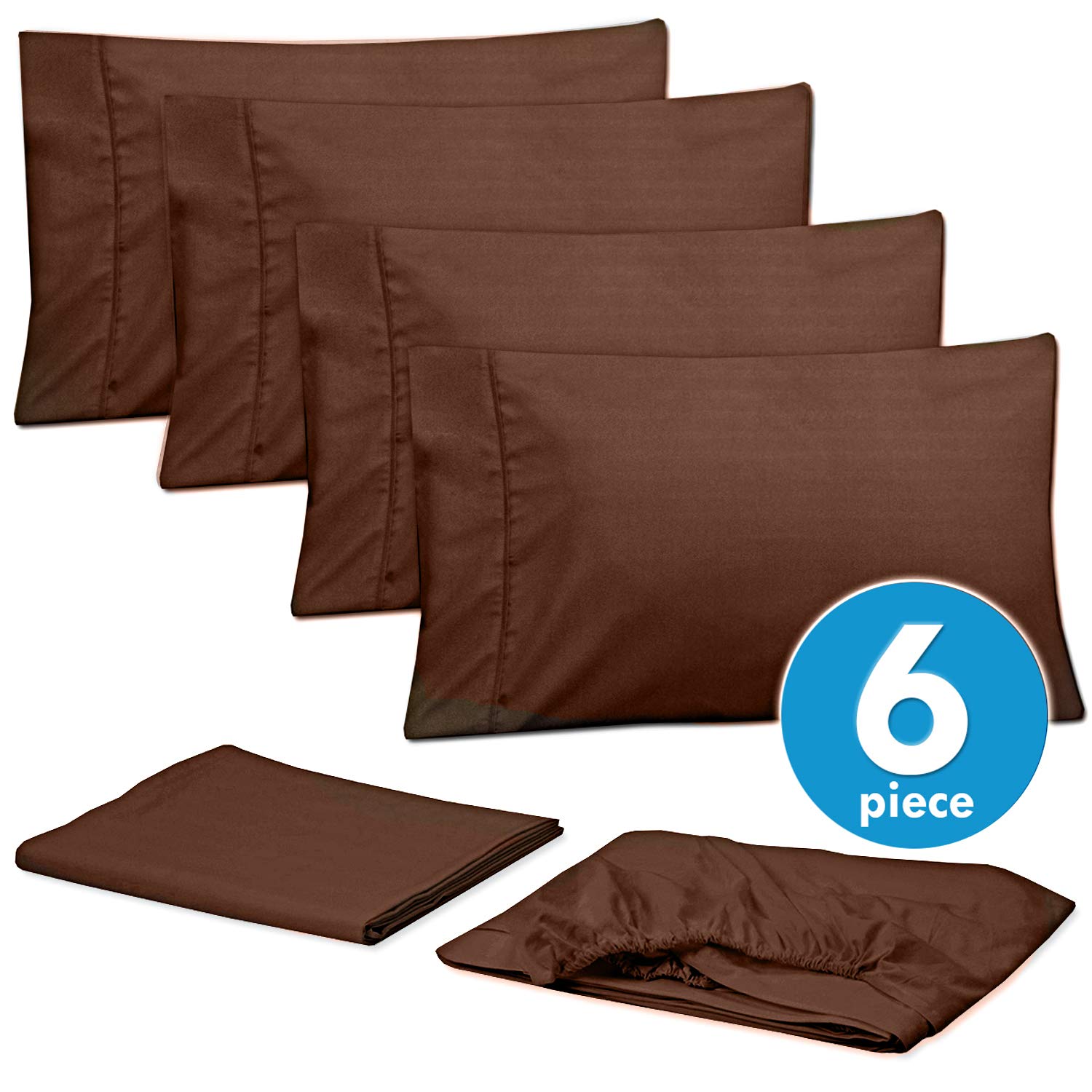 Foto 4 pulgar | Sábanas Sweet Home Collection, 6 Unidades, 1500 Supreme King - Venta Internacional.