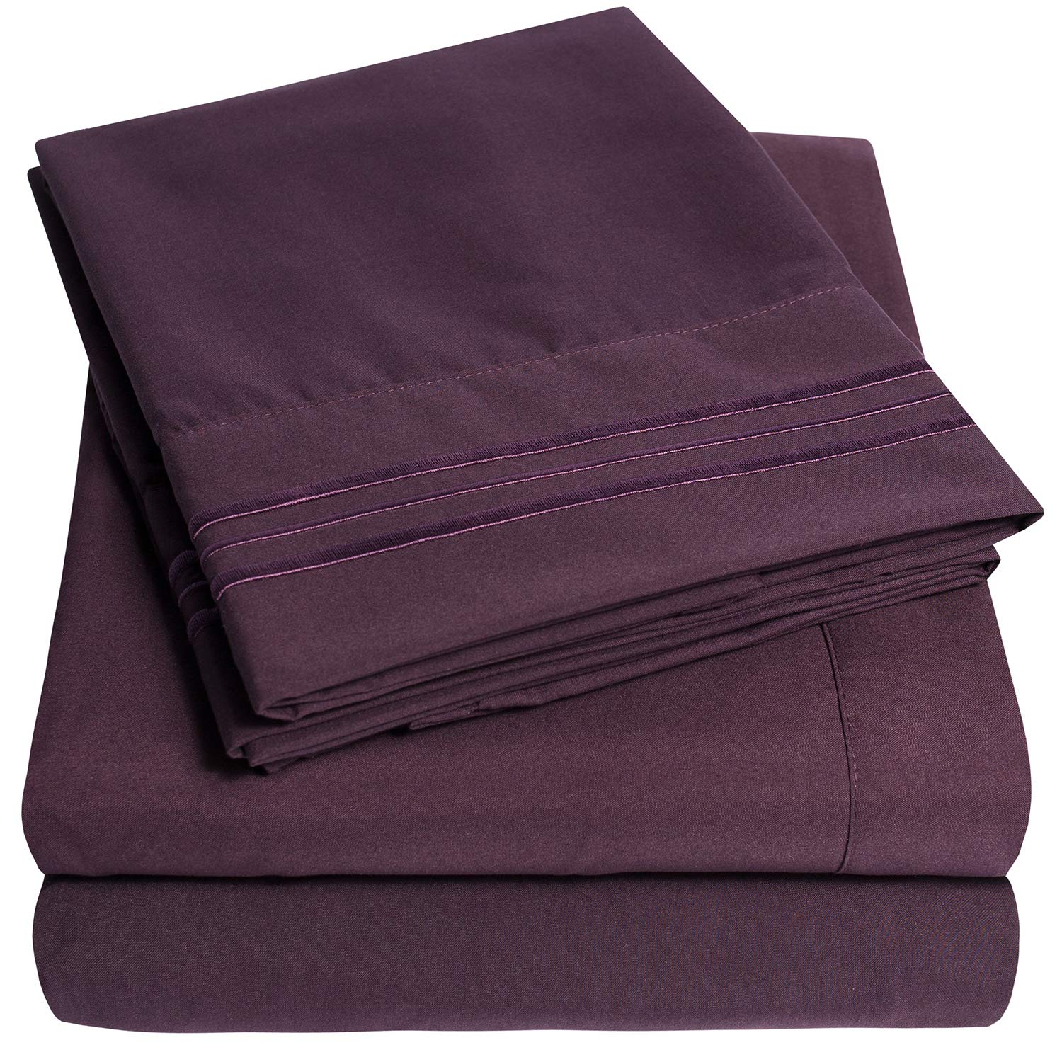 Juego De Sábanas Sweet Home Collection 1500 Supreme King Purple - Venta Internacional.