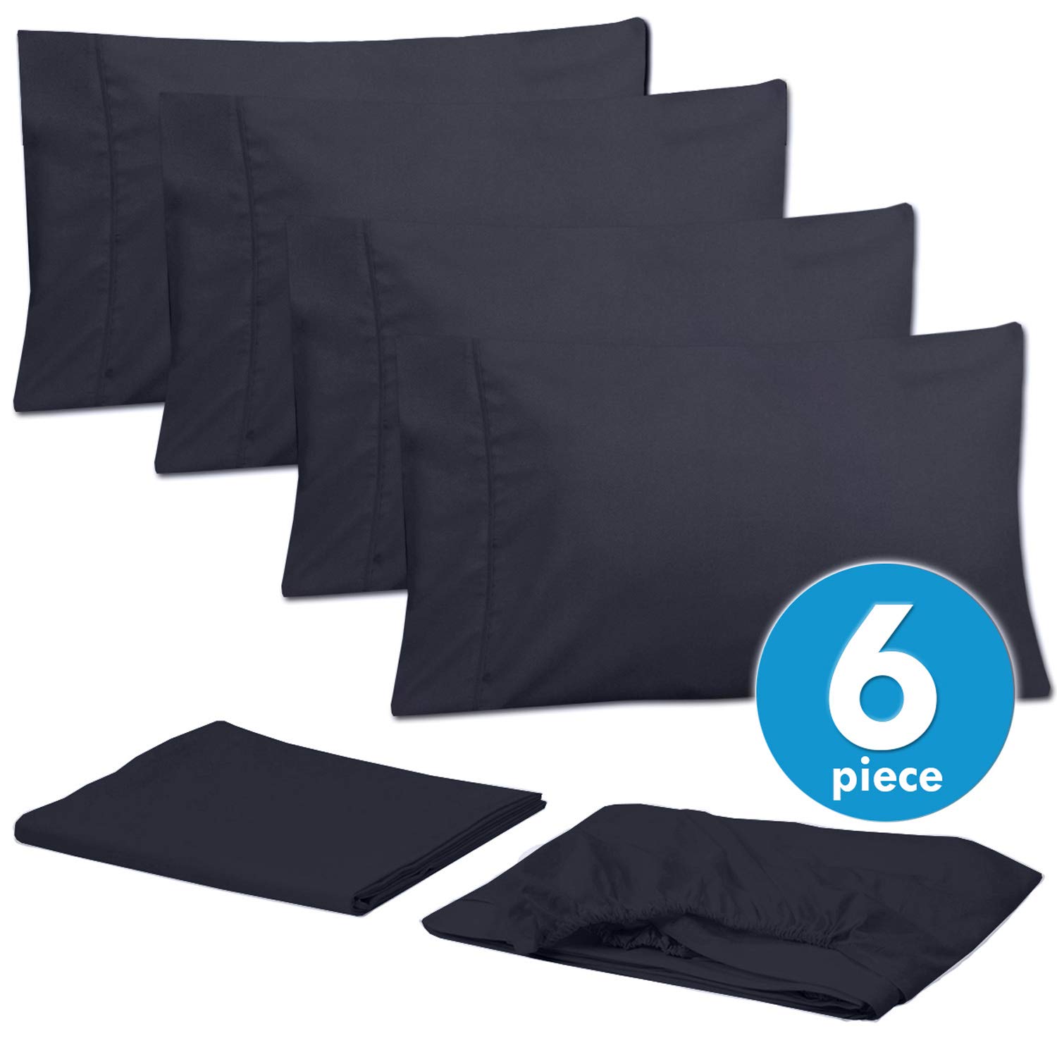 Foto 4 pulgar | Juego De Sábanas Sweet Home Collection 1500 Supreme Queen Navy - Venta Internacional.