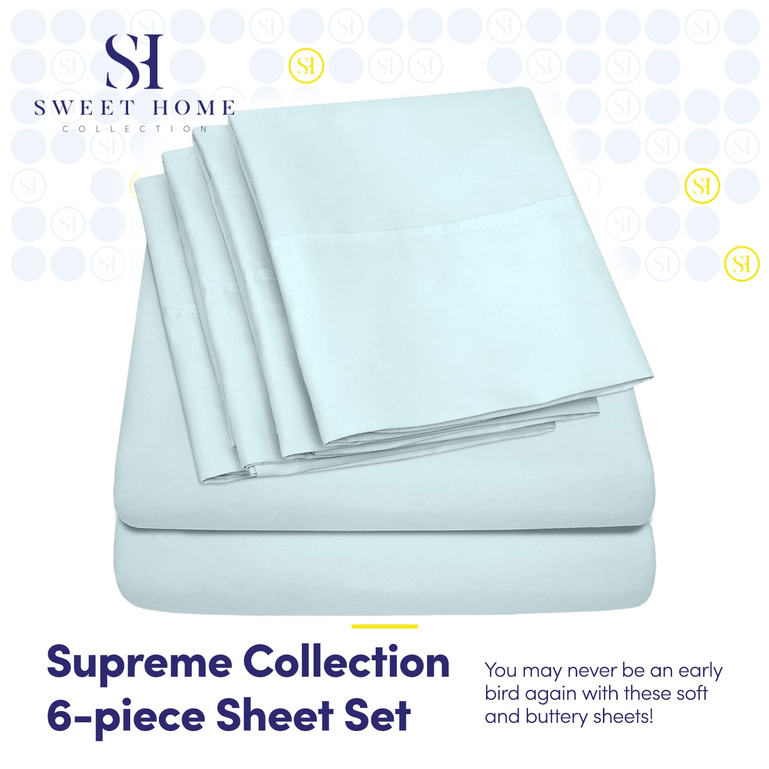Foto 3 pulgar | Sábanas Sweet Home Collection 1500 Supreme Full Aqua - Venta Internacional.