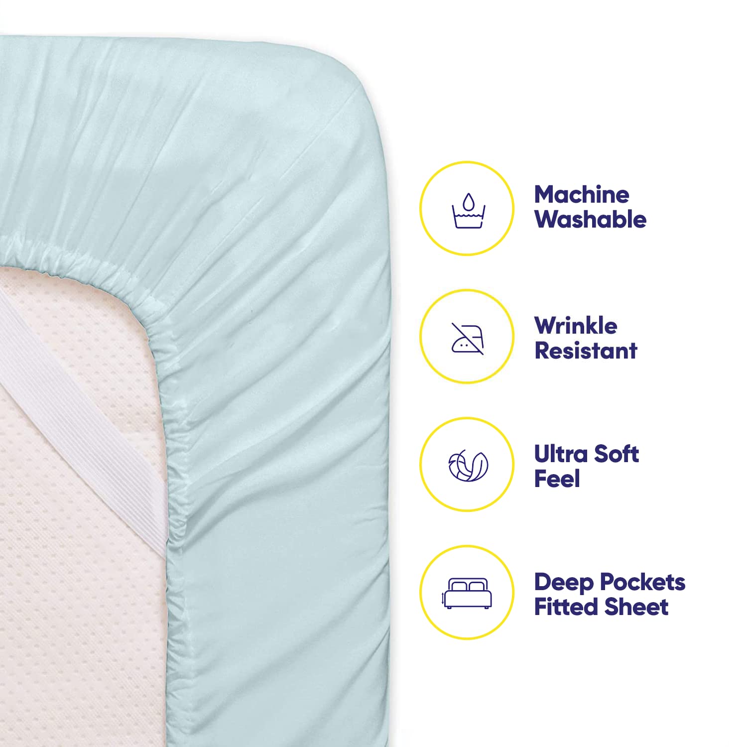 Foto 4 pulgar | Sábanas Sweet Home Collection 1500 Supreme Full Aqua - Venta Internacional.