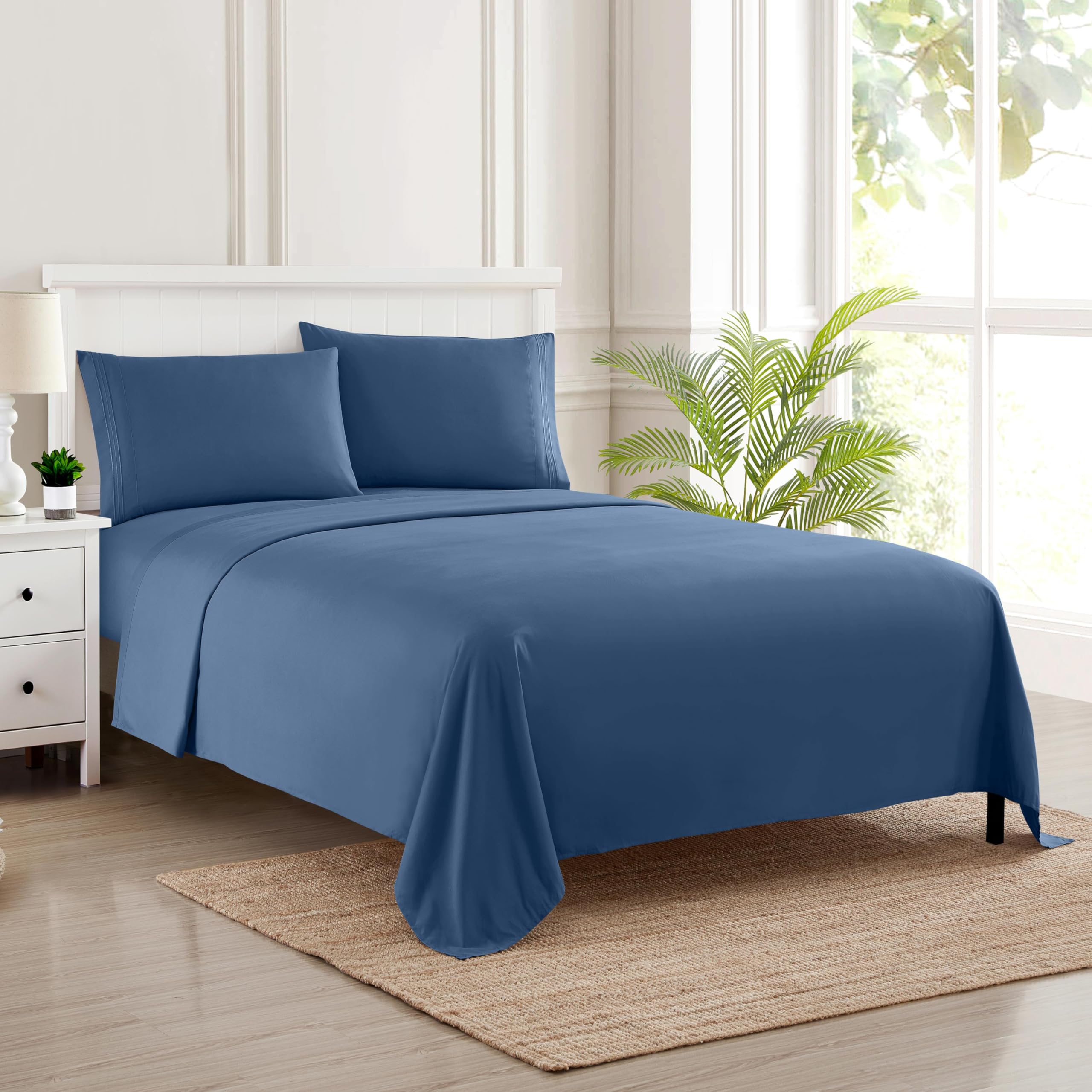 Juego De Sábanas Sweet Home Collection California King Denim - Venta Internacional.