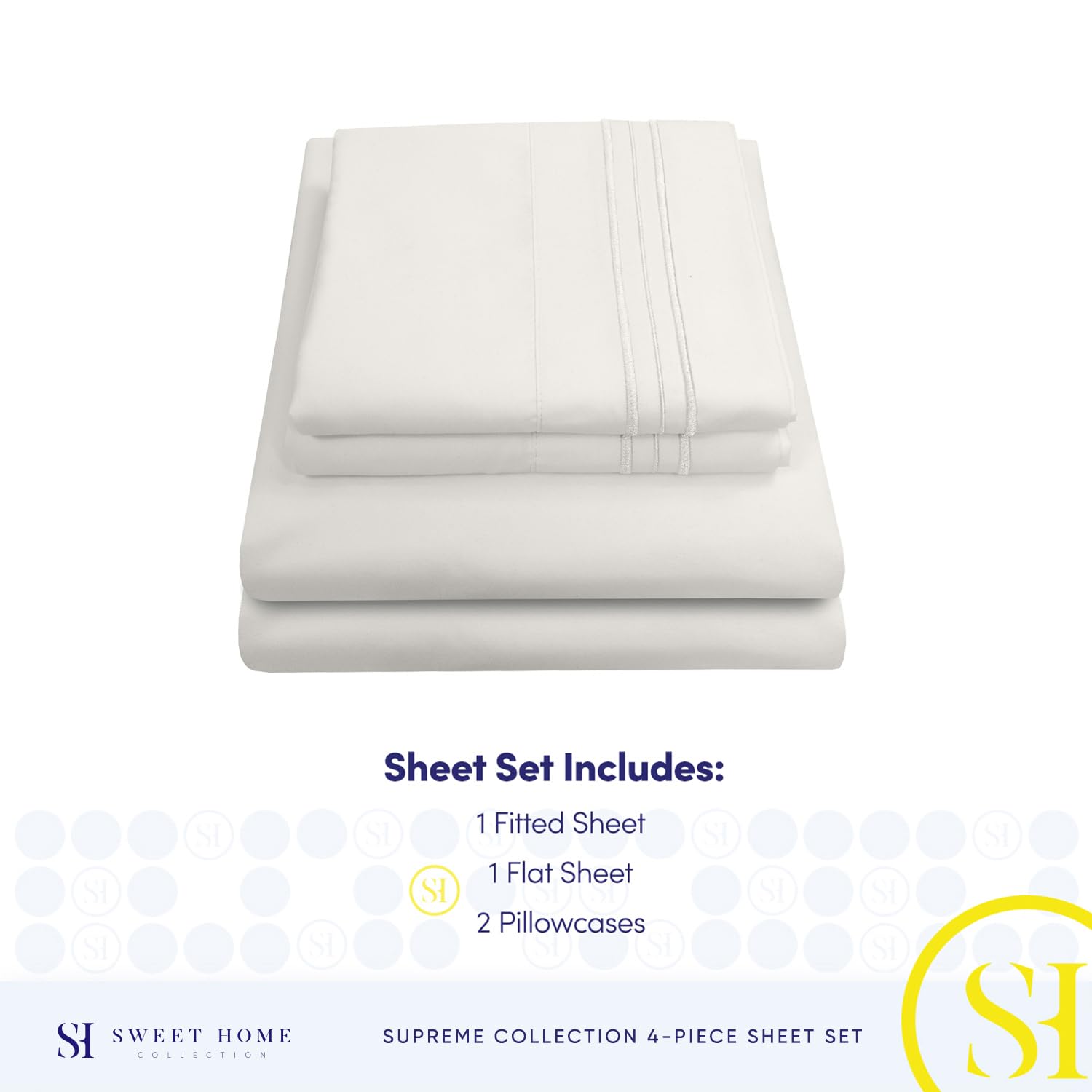 Foto 5 pulgar | Sábanas Sweet Home Collection King Size Marfil - Venta Internacional.