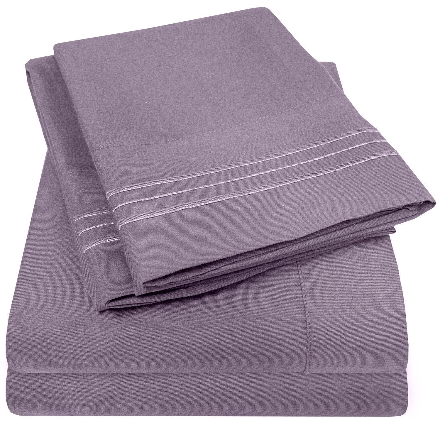 Juego De Sábanas Sweet Home Collection 1800 Supreme Full Plum - Venta Internacional.