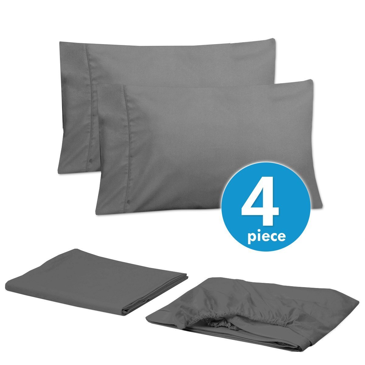 Foto 5 pulgar | Juego De Sábanas Sweet Home Collection 1500 Supreme Twin Xl Gris - Venta Internacional.