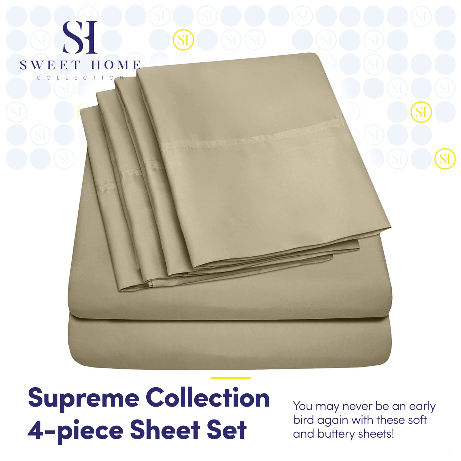Foto 3 pulgar | Juego De Sábanas Sweet Home Collection 1500 Supreme Twin Xl Sage - Venta Internacional.
