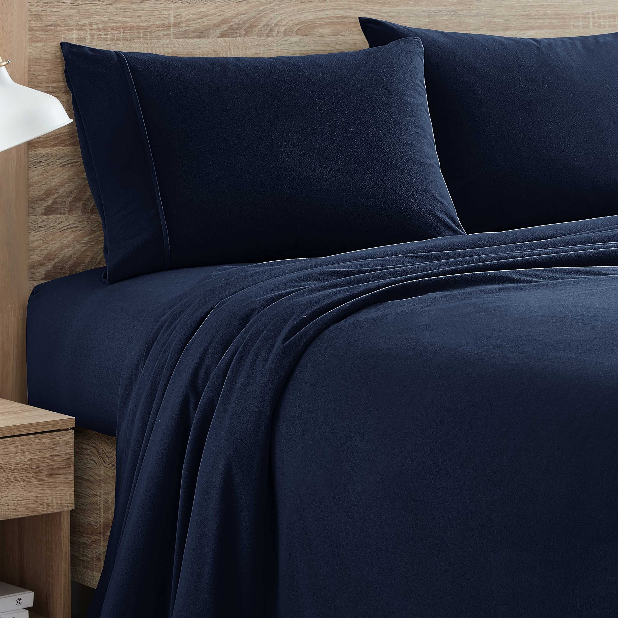 Foto 1 | Sábanas De Franela De La Colección Sweet Home, Cálidas Y Acogedoras, Color Azul Marino - Venta Internacional.