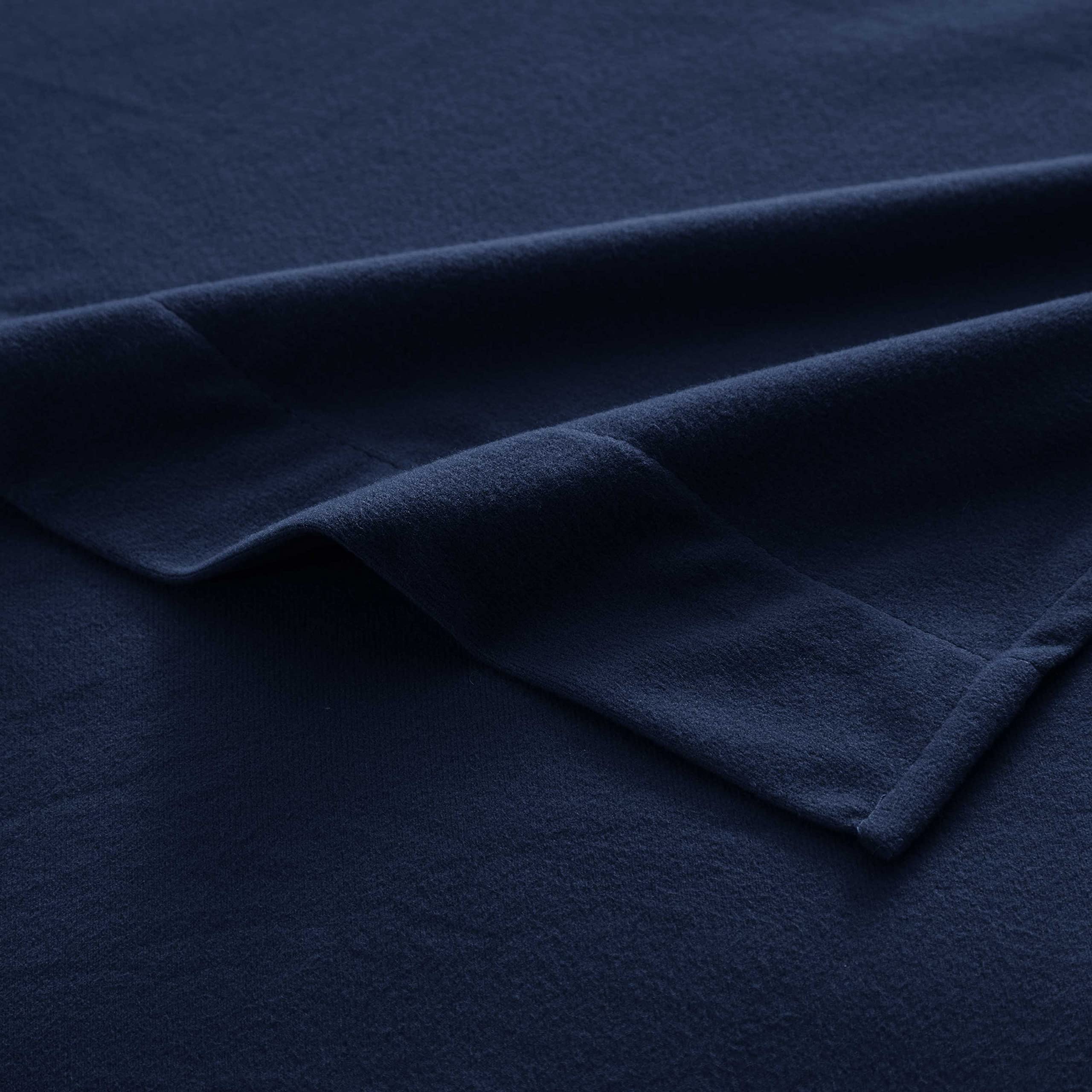 Foto 3 | Sábanas De Franela De La Colección Sweet Home, Cálidas Y Acogedoras, Color Azul Marino - Venta Internacional.