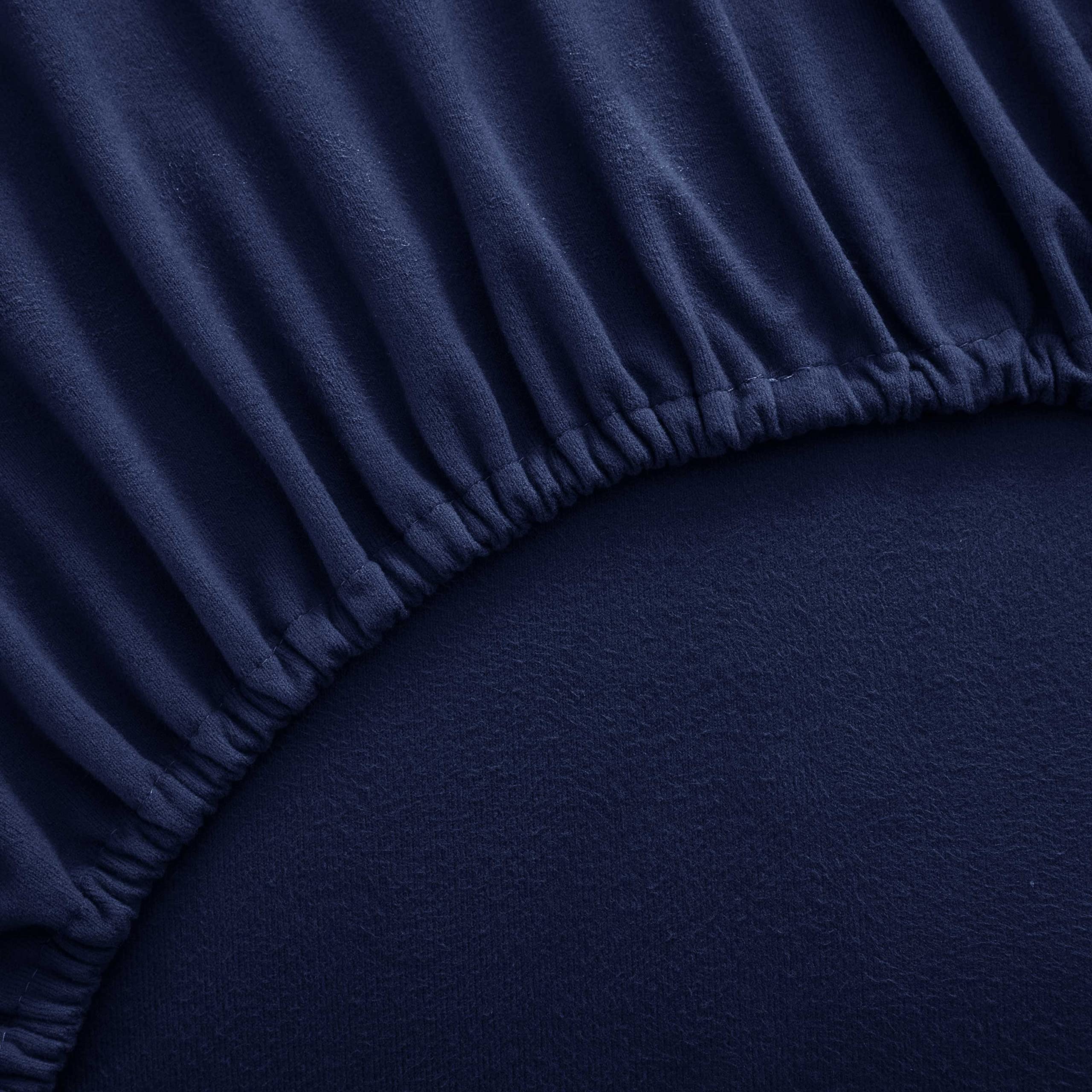 Foto 4 | Sábanas De Franela De La Colección Sweet Home, Cálidas Y Acogedoras, Color Azul Marino - Venta Internacional.