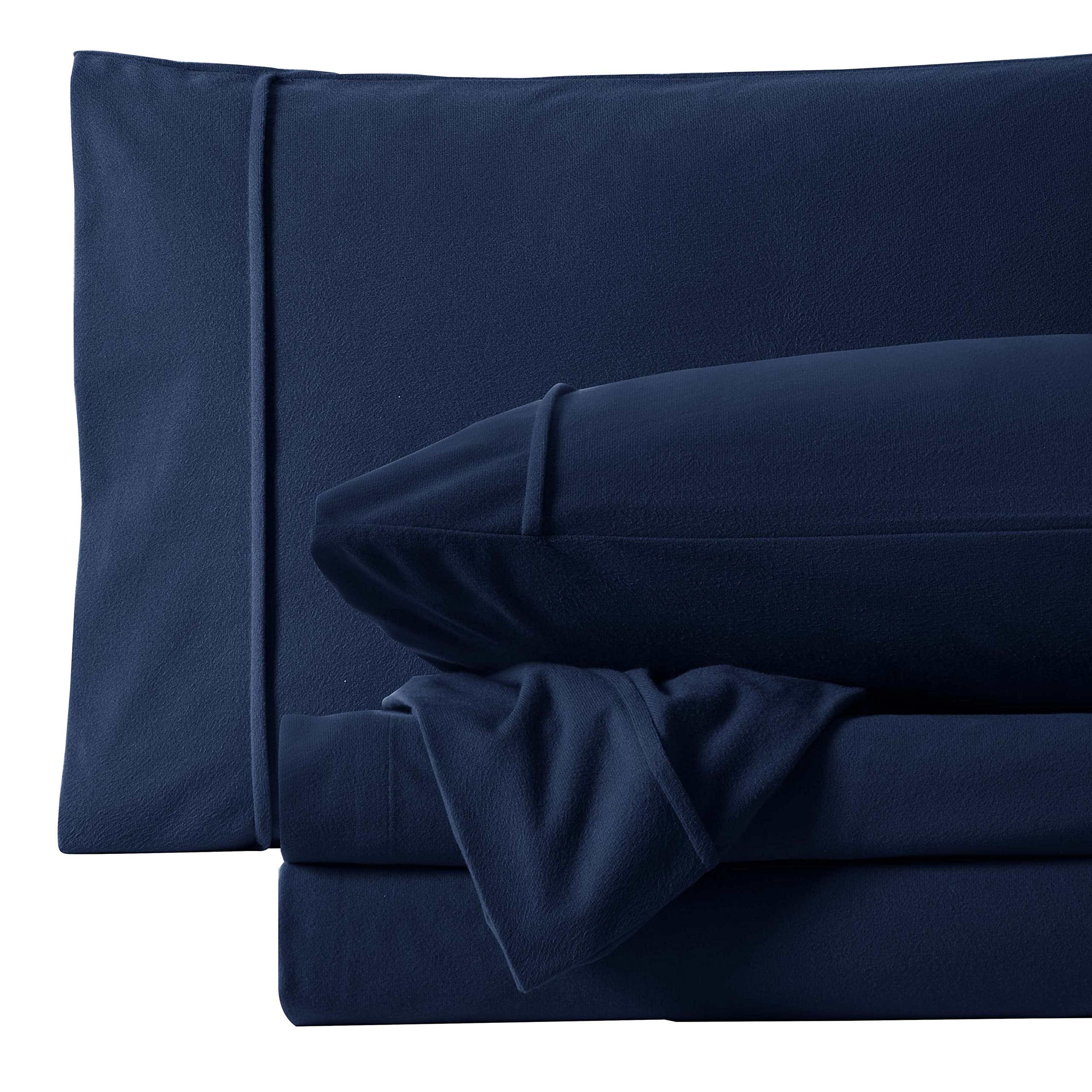Foto 5 | Sábanas De Franela De La Colección Sweet Home, Cálidas Y Acogedoras, Color Azul Marino - Venta Internacional.