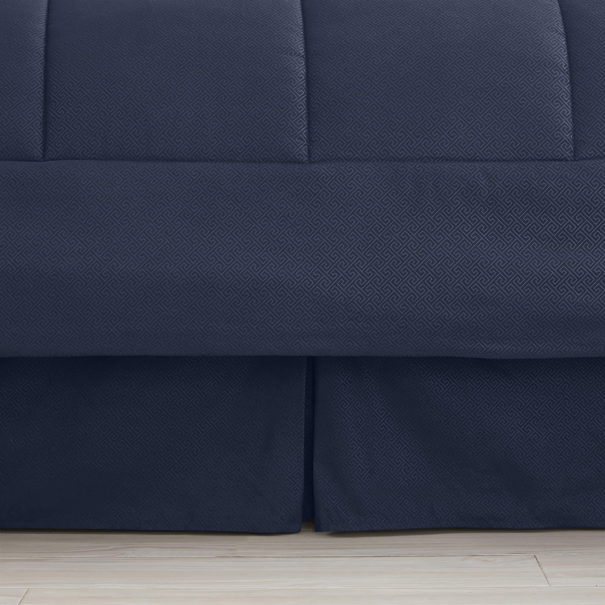 Foto 4 pulgar | Juego De Ropa De Cama Sweet Home Collection Greek Key Navy King Size - Venta Internacional.