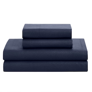 Foto 5 | Juego De Ropa De Cama Sweet Home Collection Greek Key Navy King Size - Venta Internacional.