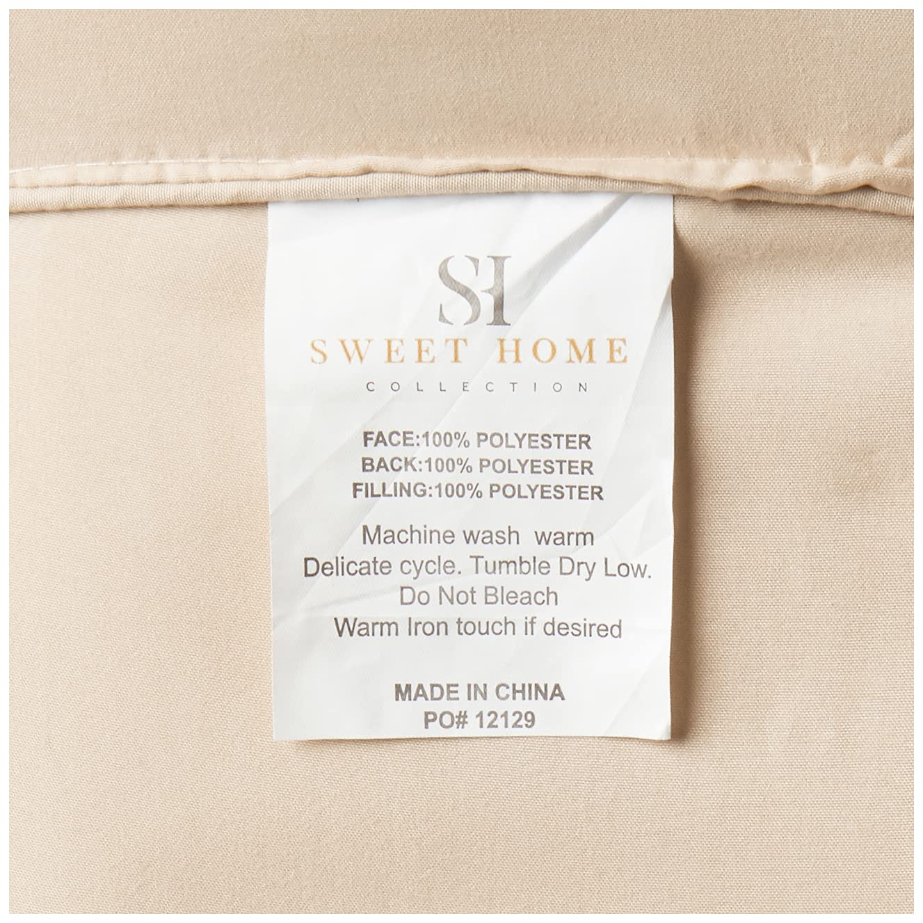 Foto 5 pulgar | Cama En Una Bolsa De La Colección Sweet Home Dobby Stripe Twin Beige - Venta Internacional.