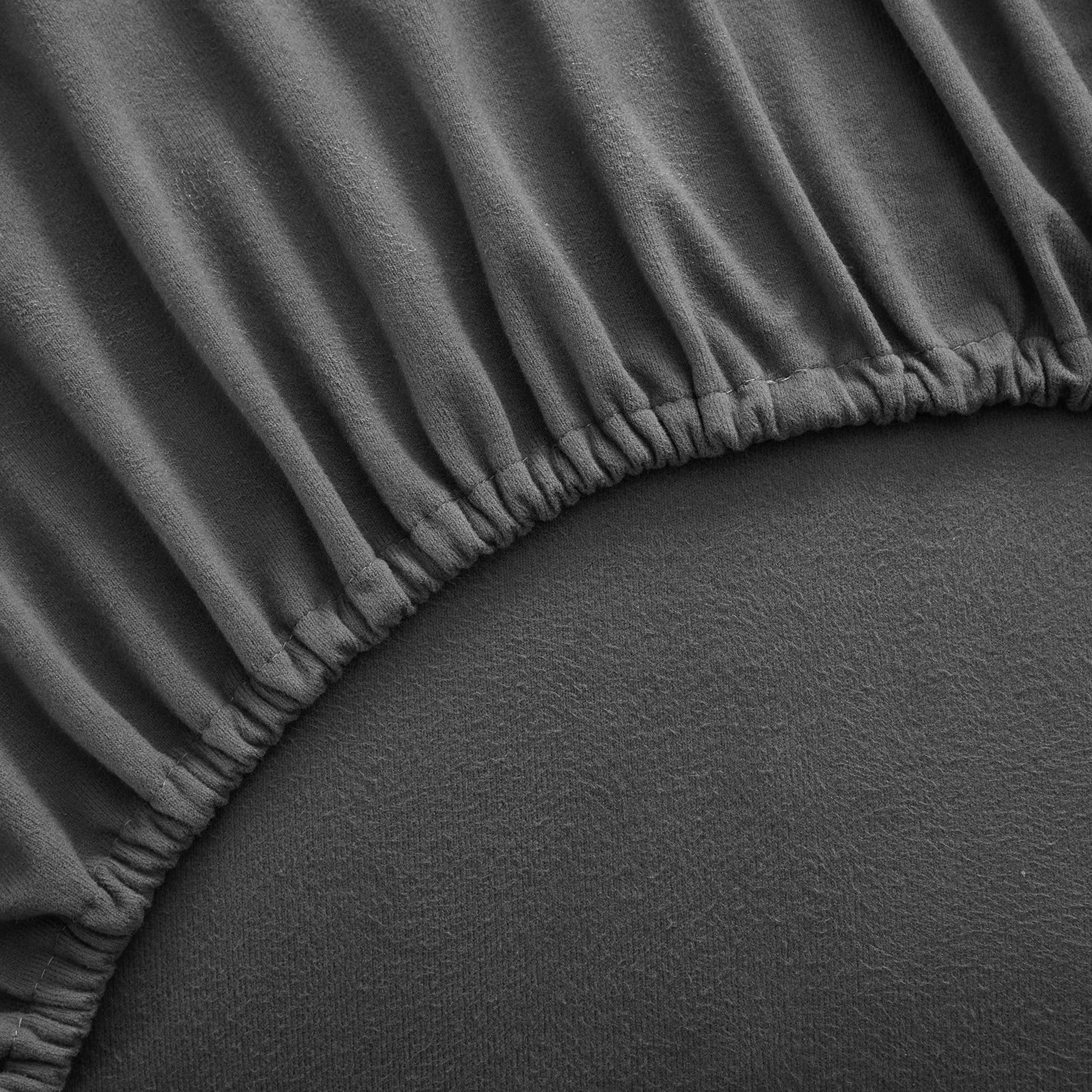 Foto 4 | Sábanas De Franela De La Colección Sweet Home, Cálidas Y Acogedoras, Color Gris - Venta Internacional.