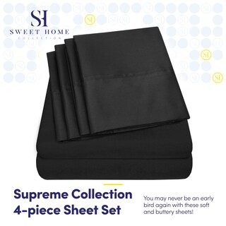 Foto 2 | Juego De Sábanas Sweet Home Collection 1500 Supreme Twin Xl Negro - Venta Internacional.