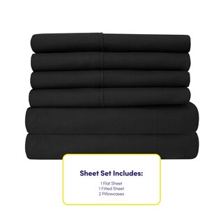 Foto 4 | Juego De Sábanas Sweet Home Collection 1500 Supreme Twin Xl Negro - Venta Internacional.
