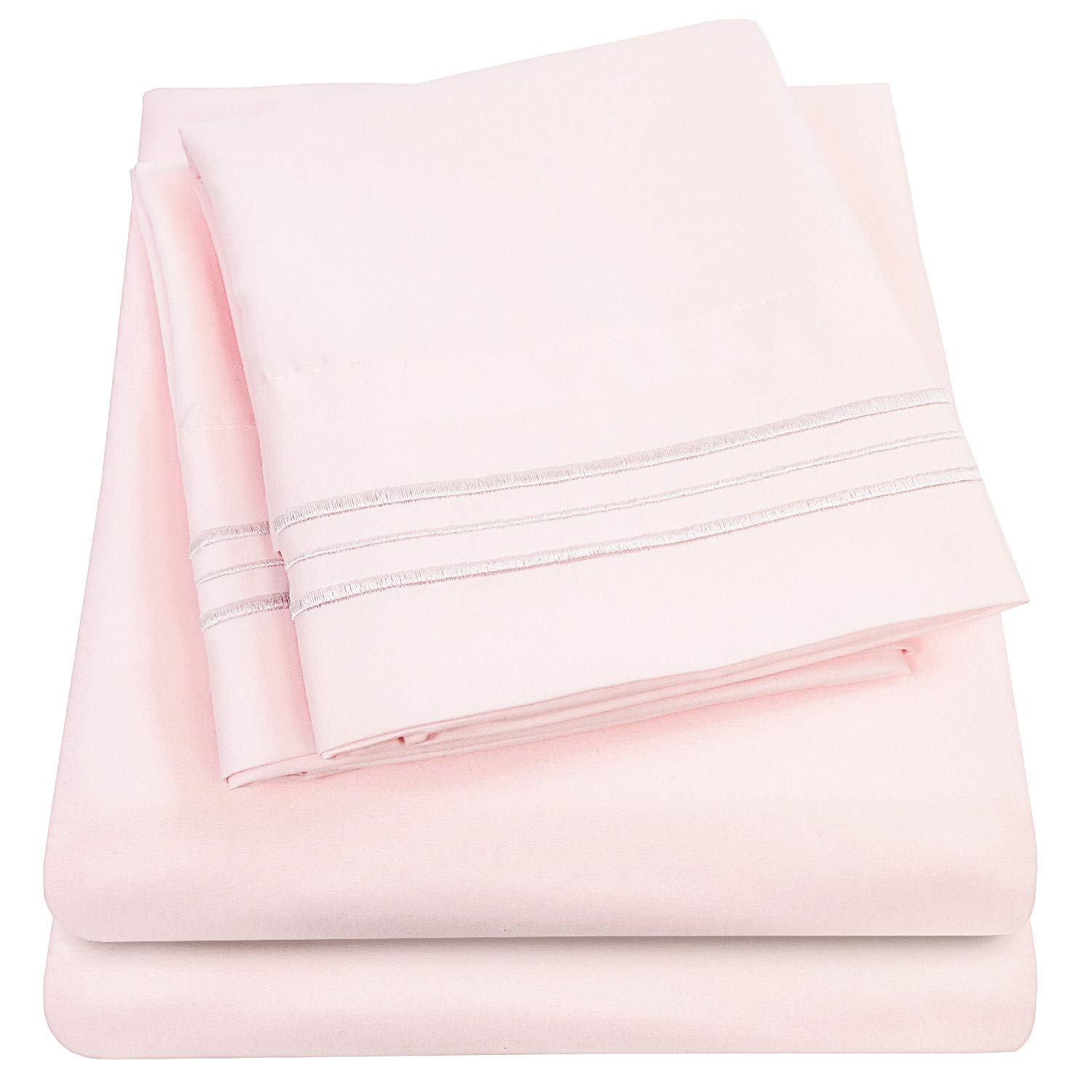 Juego De Sábanas Sweet Home Collection 1500 Supreme Queen Rosa Pálido - Venta Internacional.