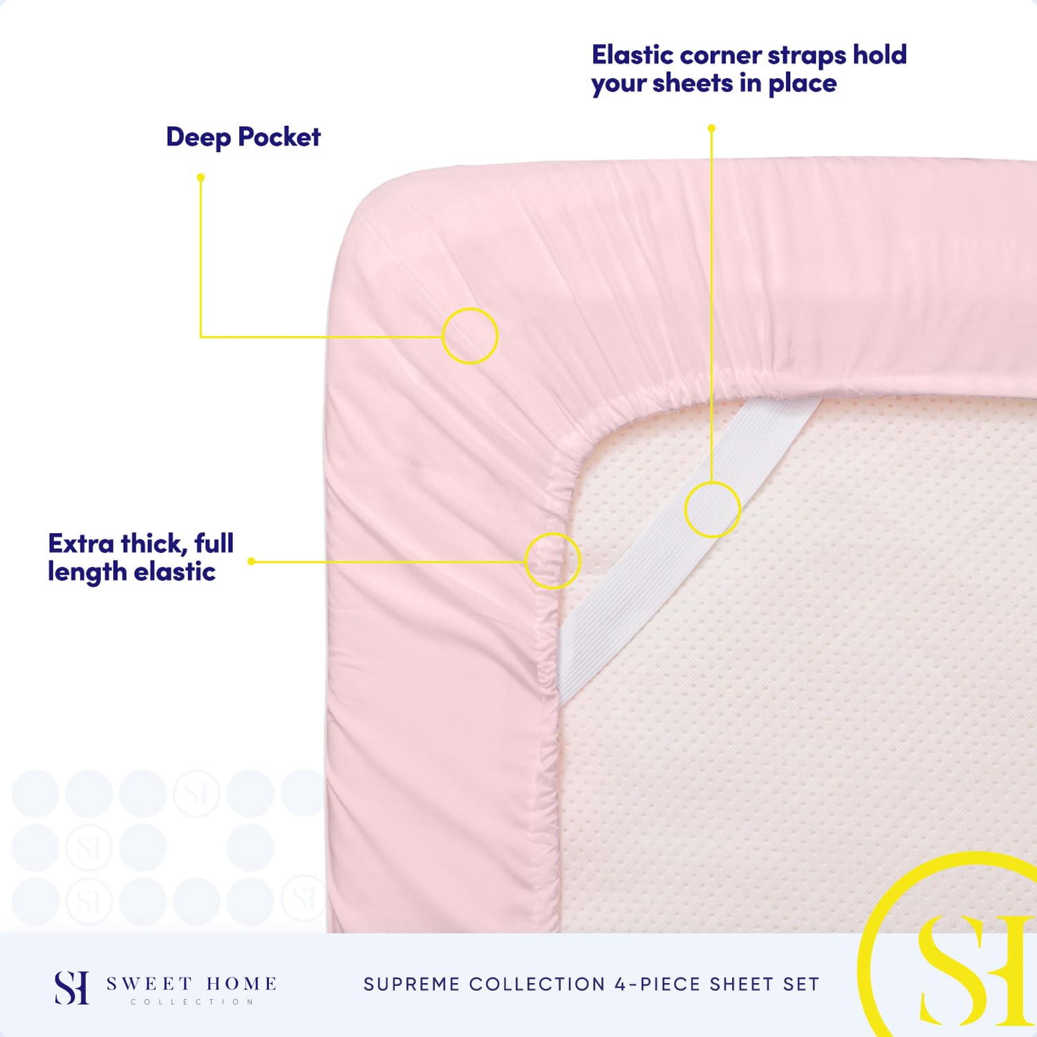 Foto 5 | Juego De Sábanas Sweet Home Collection, 1800 Hilos, Completo - Venta Internacional.