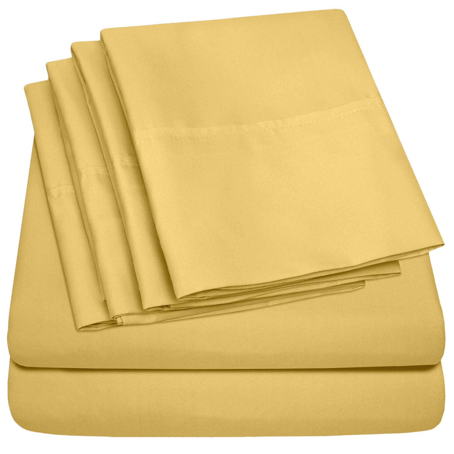 Foto 1 | Sábanas Sweet Home Collection 1500 Supreme Twin Yellow - Venta Internacional.