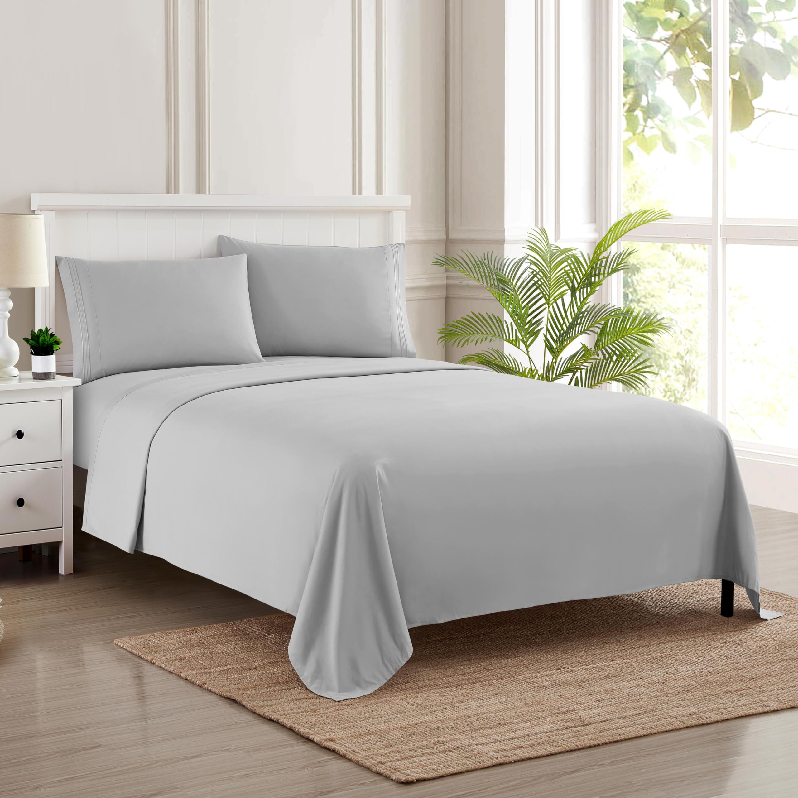 Foto 1 | Sábanas Sweet Home Collection Supreme King Silver - Venta Internacional.