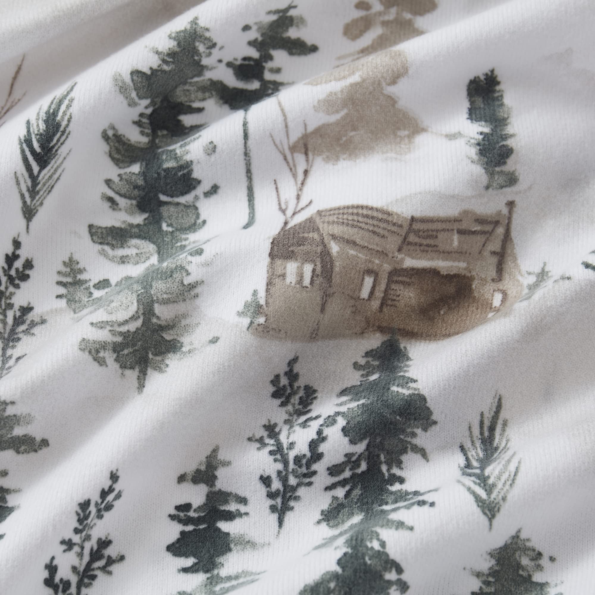 Foto 5 | Sábanas De Franela De La Colección Sweet Home Winter Cabin Lodge King - Venta Internacional.
