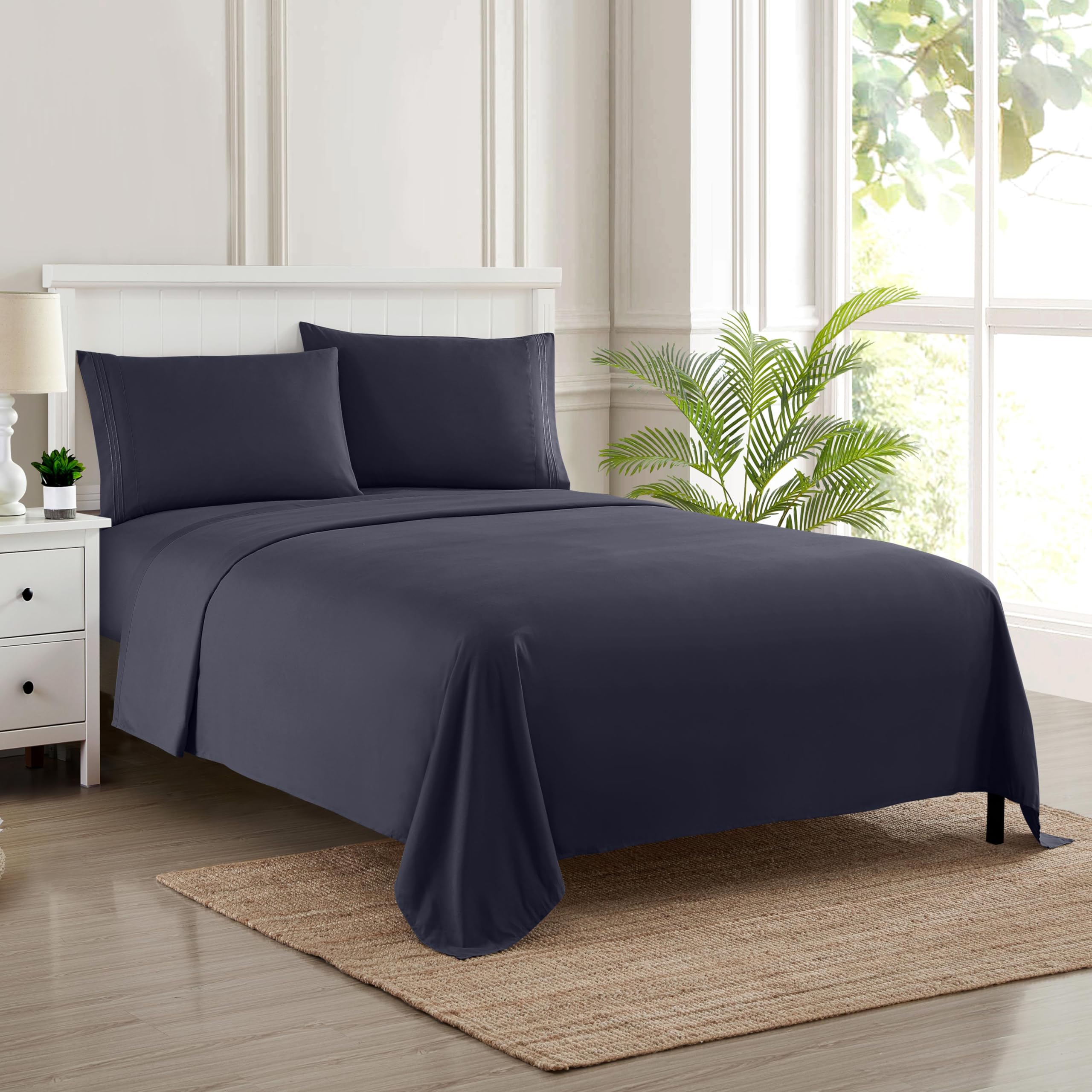 Sábanas Colección Sweet Home Supreme King Navy - Venta Internacional.
